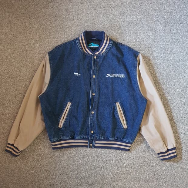 90s Tri Moountain 데님 바시티 자켓 no.42