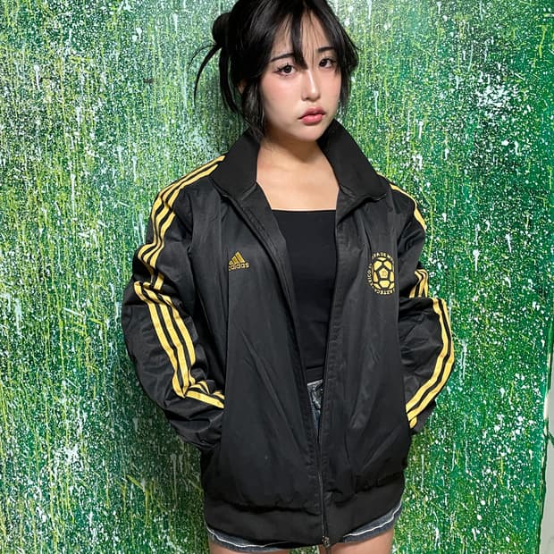 아디다스 축구팀 멕시코 블랙 검골 올드스쿨 점퍼 L