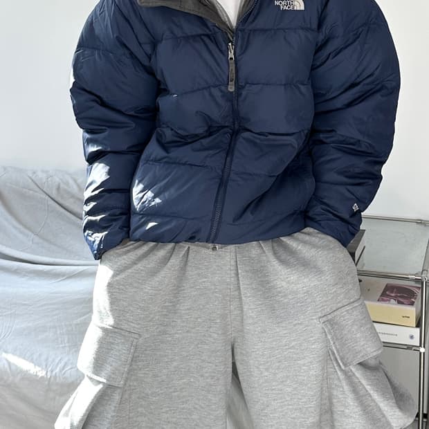 노스페이스 550 구스 다운 경량패딩 M