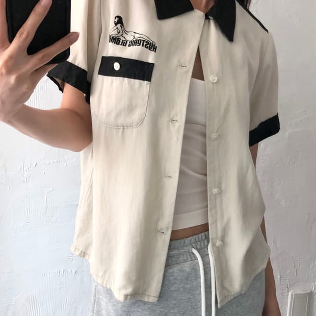 Hysteric Glamour 히스테릭글래머 투톤 볼링 셔츠