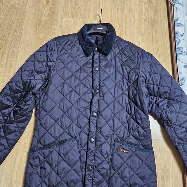 (M)바버 퀄팅 자켓 네이비
