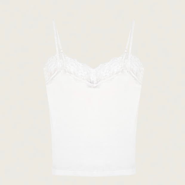 새상품) 클리시어 cream donut sleeveless, white
