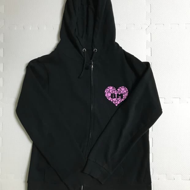 빈티지 하트 페인팅 후드집업