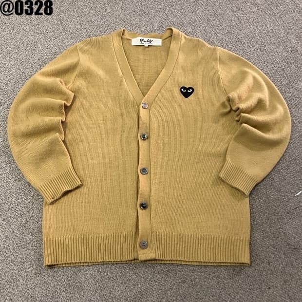 꼼데가르송 가디건 / 꼼데가디건  꼼데 가디건 노란색 베이지 검정