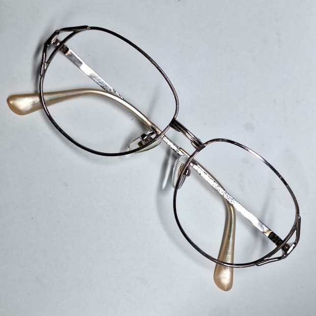 80s 일본 빈티지 Essential 0219 레드 장식 여성용 안경테 