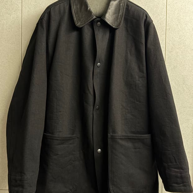 코모리 24aw 레더카라 데님 자켓 2