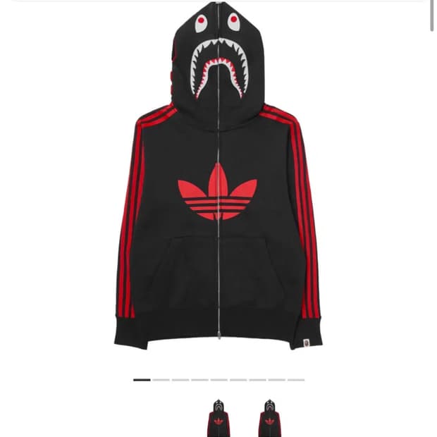 베이프 아디다스 후드집업 L 판매합니다