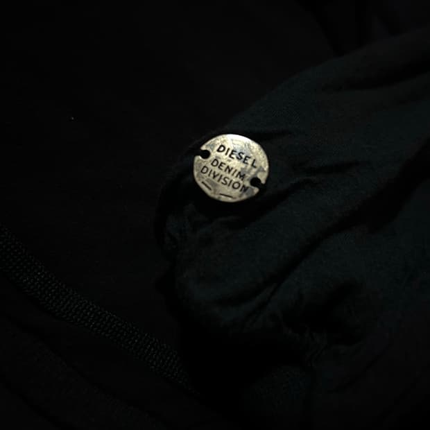 Diesel 디젤 네이비 후드 롱 슬리브 M size