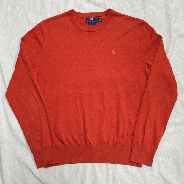 폴로랄프로렌 피마코튼 오렌지 니트 M