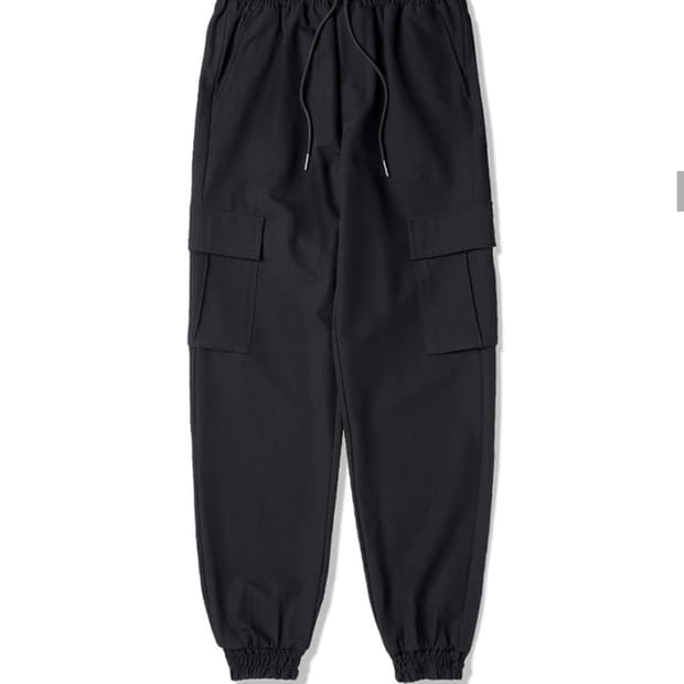 세븐셀라 블랙 카고 조거팬츠
