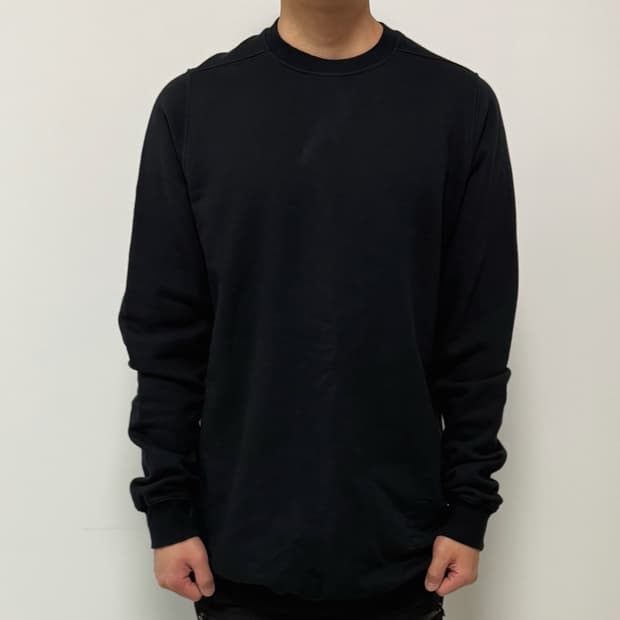 릭오웬스 15FW 다크쉐도우 롱 맨투맨 블랙