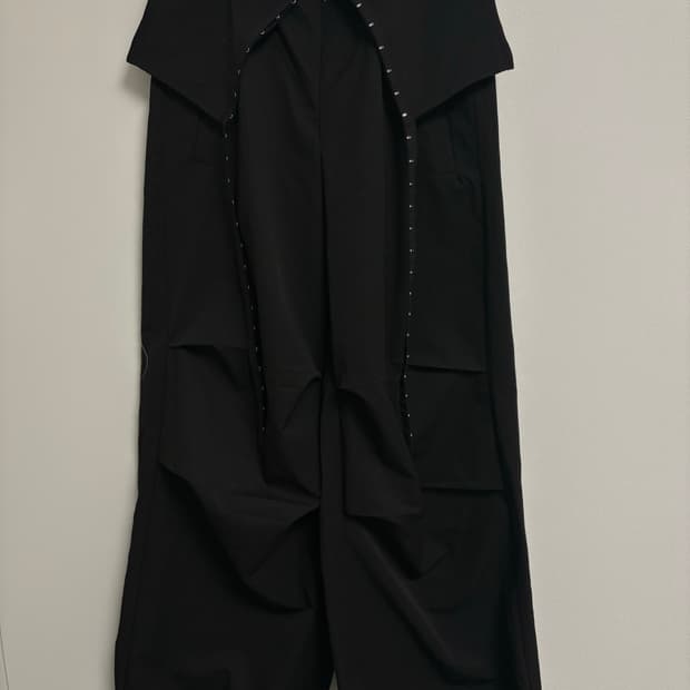 추천) 블랙 후크 와이드 팬츠