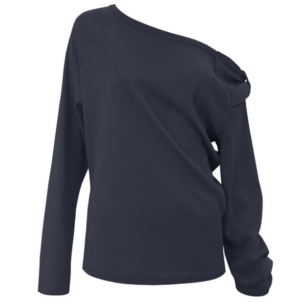 체메씨 원숄더 롱슬리브 네이비