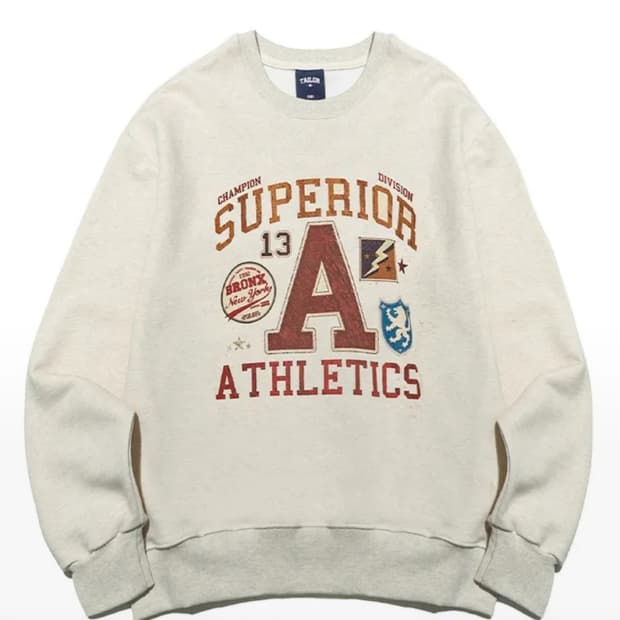 (정품) 테일러스튜디오 슈페리어 오버핏 맨투맨 _ 오트밀