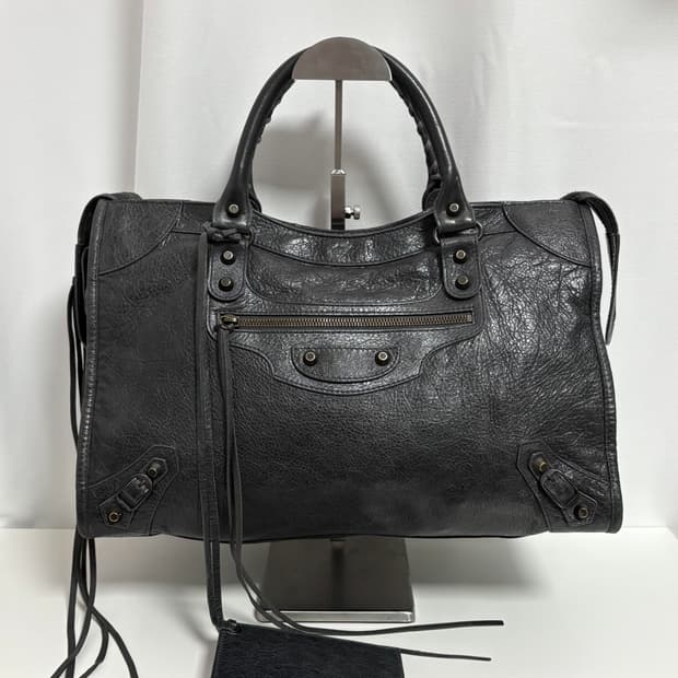 발렌시아가 시티 모터백 다크그레이