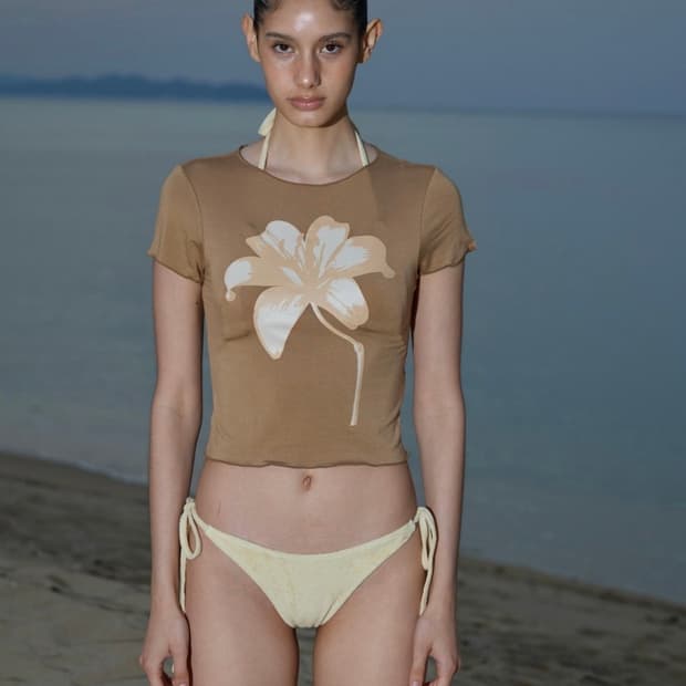 jijivisha baby flower tee beige 