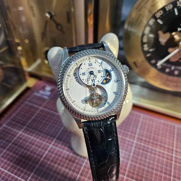 스털링 오리지널 오토매틱 시계 블랙 가죽