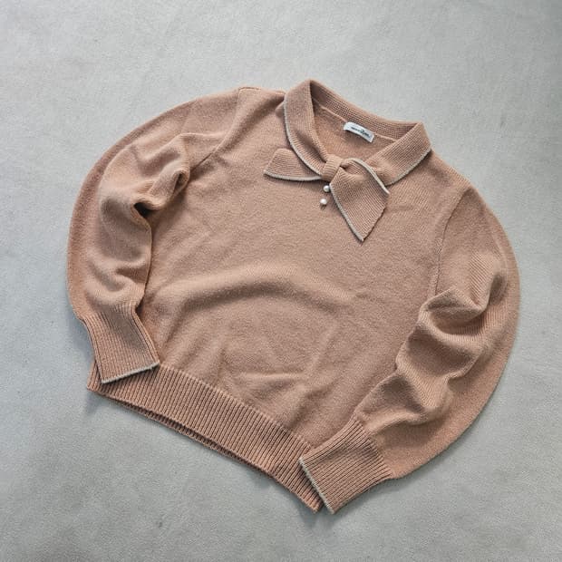 90 메종 드 로엠 여성 리본포인트 니트 0402Y