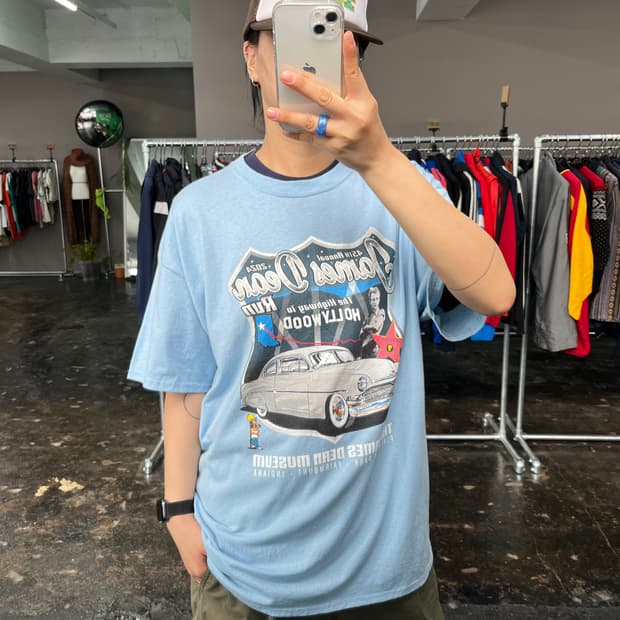 빈티지 프린팅 반팔 티셔츠