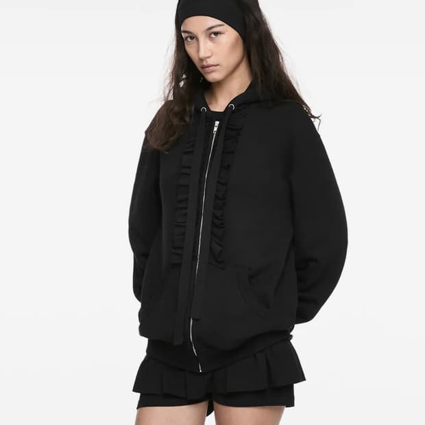 (새상품) nache 나체 러플후드집업