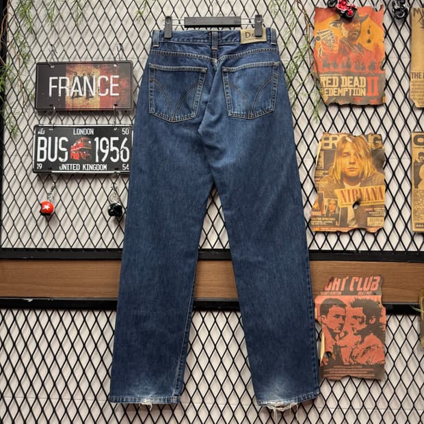 00s 돌체앤가바나 데님 팬츠 전면 포켓 로고 포인트 중청