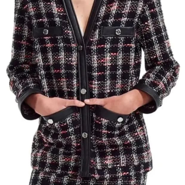 마쥬 트위드 자켓 블랙 ~55