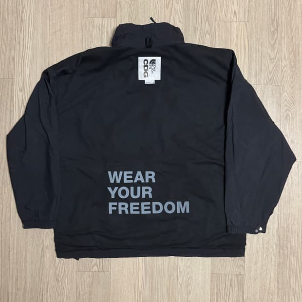CDG 노스페이스 돔 윈드 자켓 바람막이 블랙