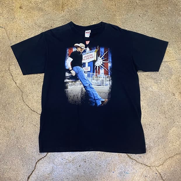 미국 빈티지 제이슨 알딘 콘서트 굿즈 투어티 락티셔츠 반팔