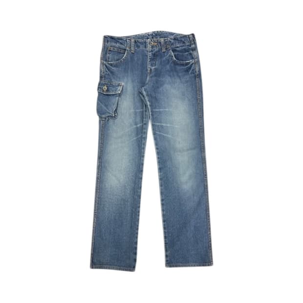 M) 존불 인디고 카고 데님팬츠 BD-054