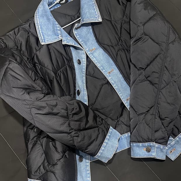 wmc 데님 레이어 퀼팅 자켓_L size