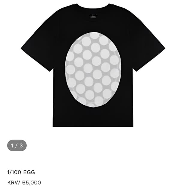 셀비지 프로젝트 에그 반팔 블랙