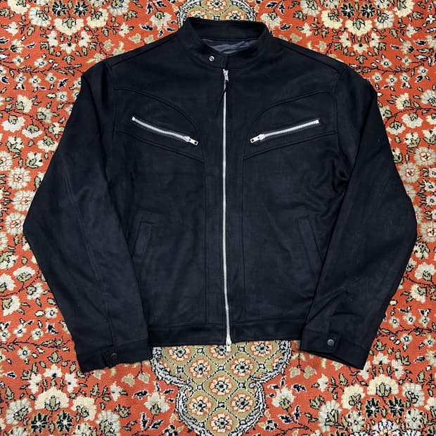 [FREE] 스웨이드 블랙 싱글 라이더 자켓