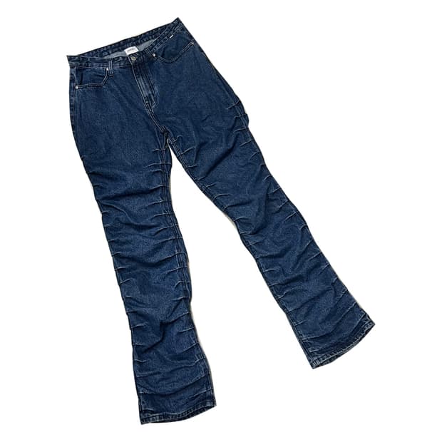 노매뉴얼 T.W 워시드 인디고 데님 팬츠 청바지 M