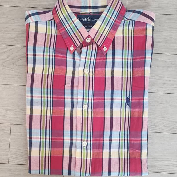 《랄프로렌 클래식핏 체크 셔츠》표기사이즈 M(90~100가능) 