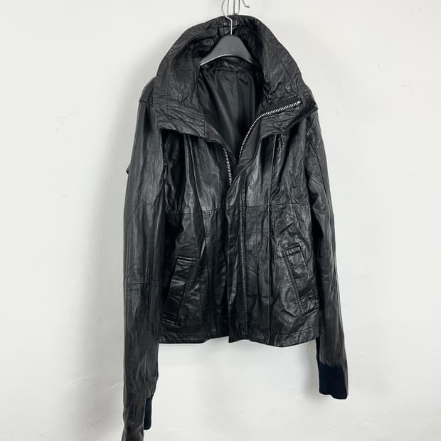 Lambskin High-Neck Leather Jacket