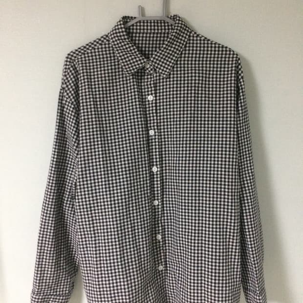 Vintage 블랙 체크 셔츠
