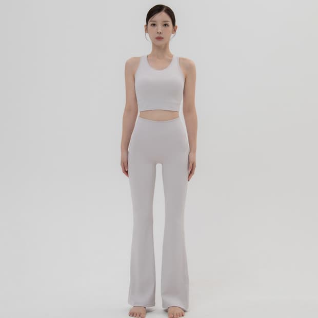 콘치웨어 리프팅핏 부츠컷 레깅스 실버베이지