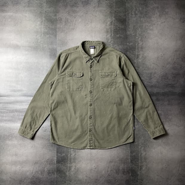PATAGONIA 파타고니아 빈티지 카키 코튼 셔츠 A00537