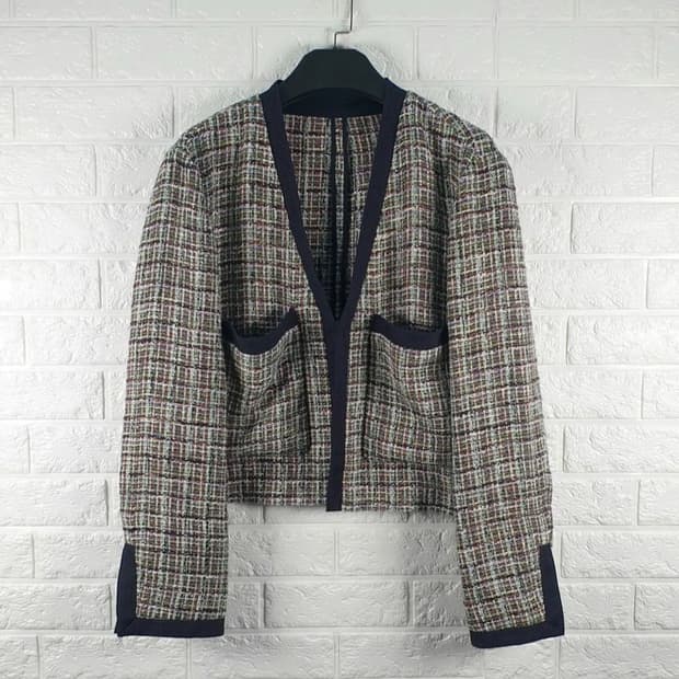 [55]시스템 트위드 오픈 가디건
