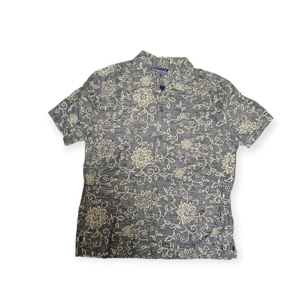 The wave is forever 플라워 패턴 반팔 셔츠