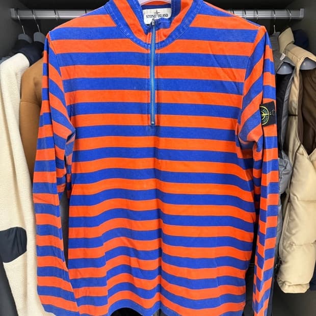 스톤아일랜드 X 슈프림 16ss 하프집업 M