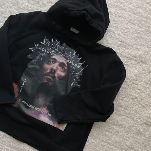 이놈어닛 19FW 지저스 JESUS 프린트 후드 티셔츠