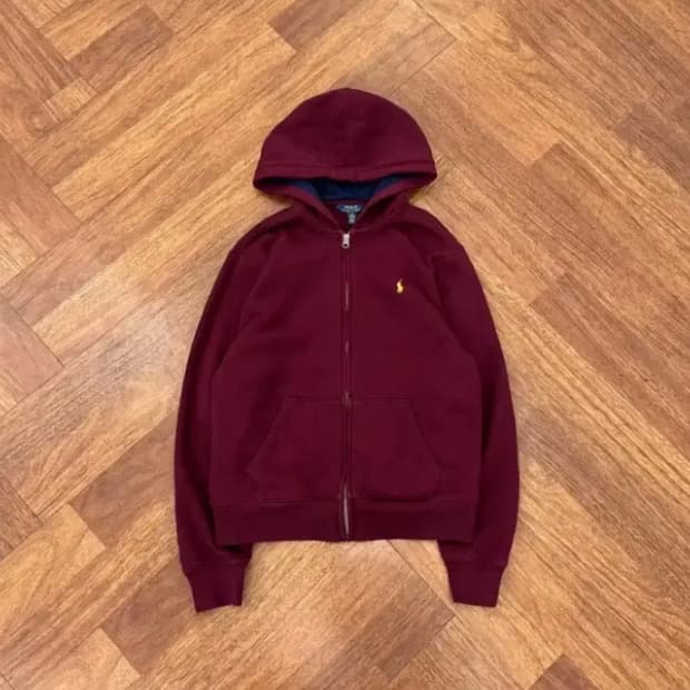 폴로 랄프로렌 버건디 브라운 후드집업