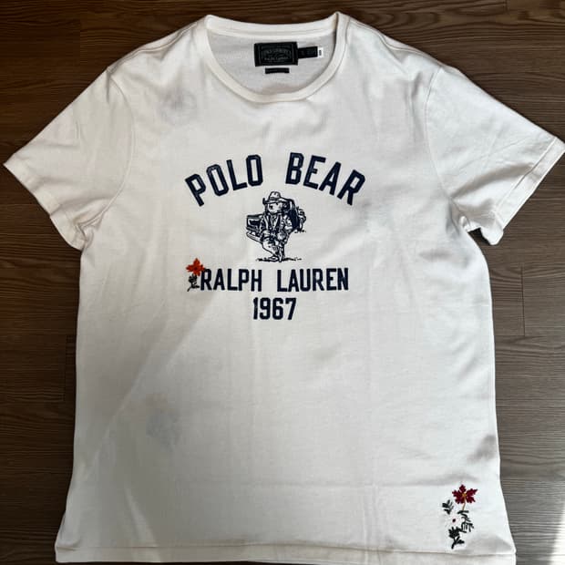폴로 랄프로렌 컨트리 폴로베어 반팔티 화이트 XL