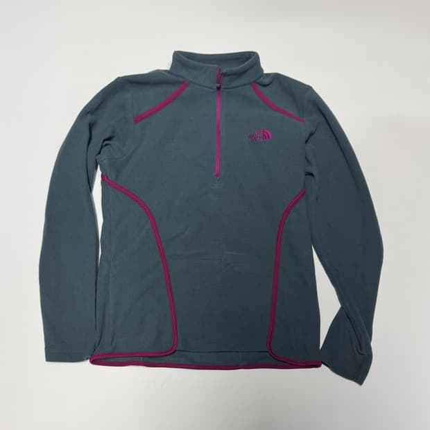 여성 노스페이스 풀오버 플리스 소재 반집업 티셔츠 s