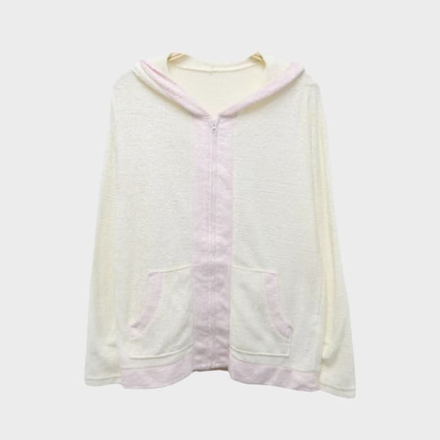 지유 컬러 포인트 수면 후드집업 60178