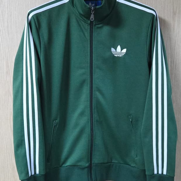 (착샷) 아디다스 파이어버드 져지 트랙탑 그린