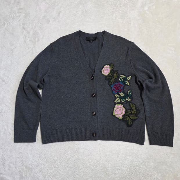 (M)여성 자라 플라워 자수 가디건