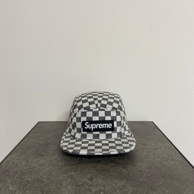 (OS) 슈프림 박스로고 캠프캡 모자 체커보드