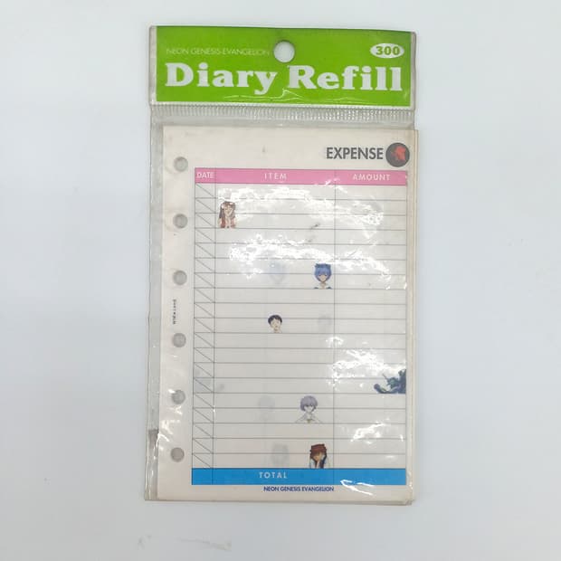 레트로 빈티지 고전문구 6공 다이어리 속지 에반게리온 아스카 레이